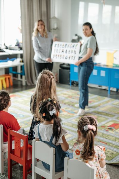 Young children in a nursery classroom